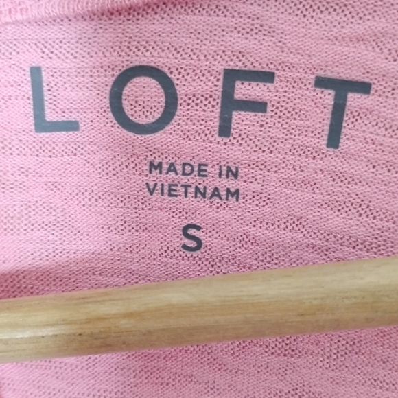 NWT LOFT Pink Tie Front Top Small Modal Casual Soft Feminine Everyday - Picture 7 of 9